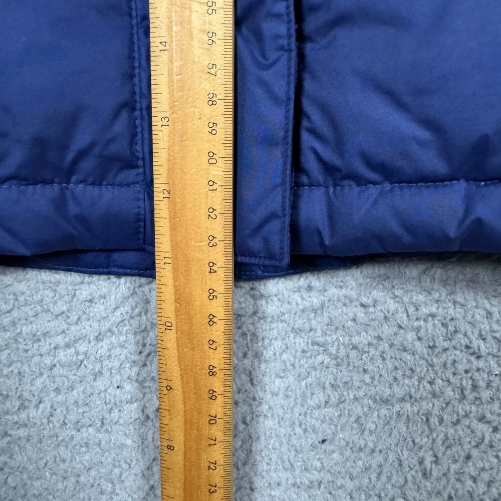 Athleta Girl Blue Snow Day Down Jacket Hooded Puffer Winter Coat Kid Medium 8-10